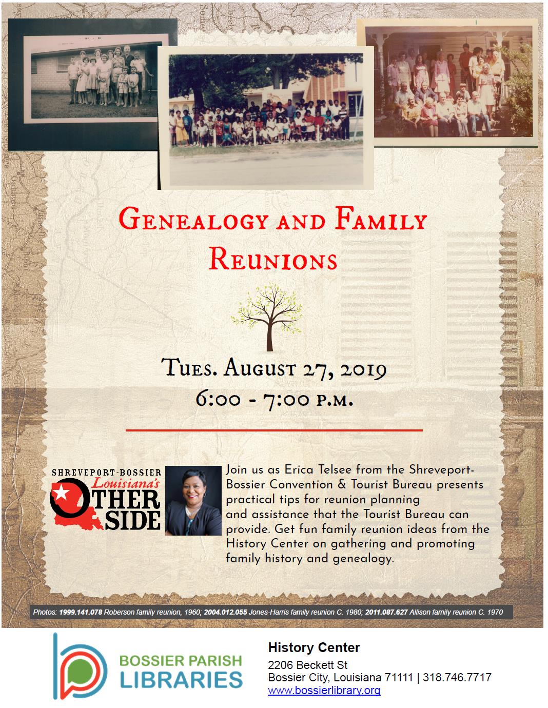 Genealogy and Family Reunions 