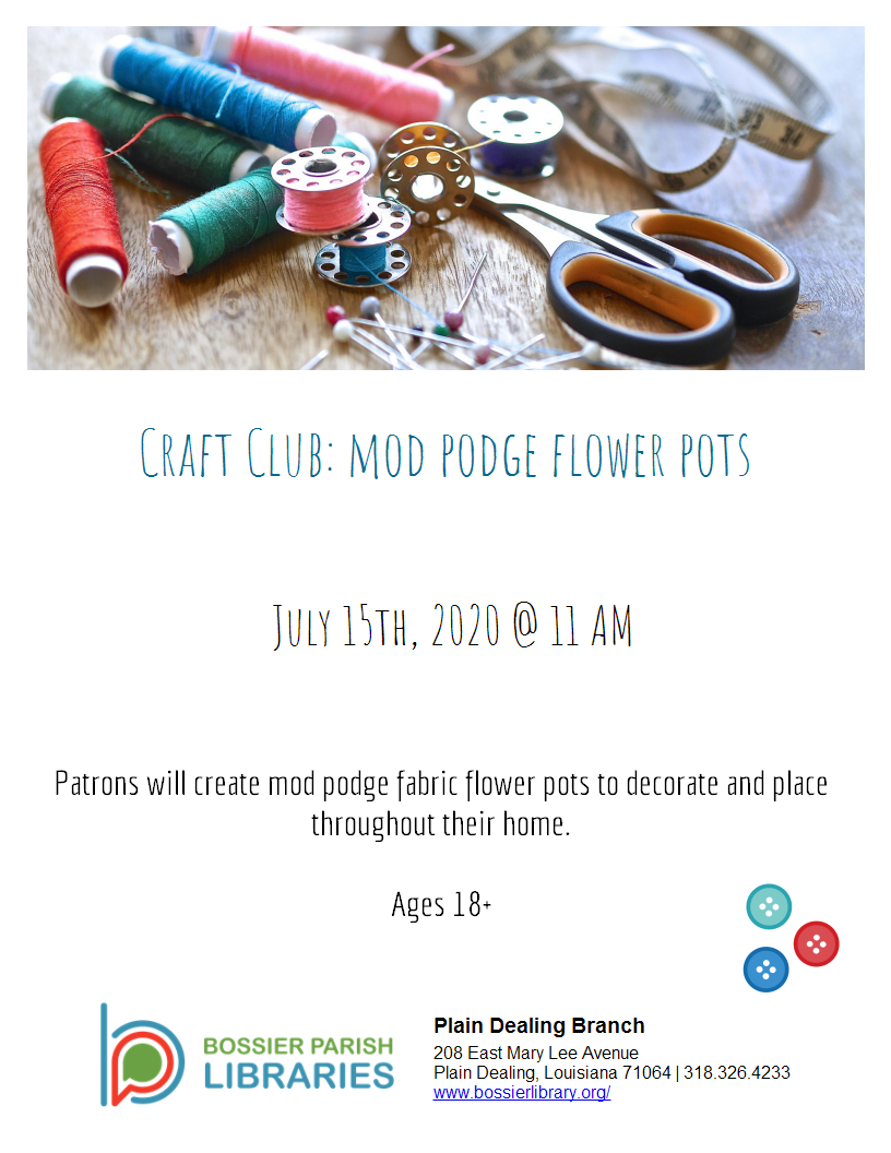 Craft Club: Mod Podge Flower Pots