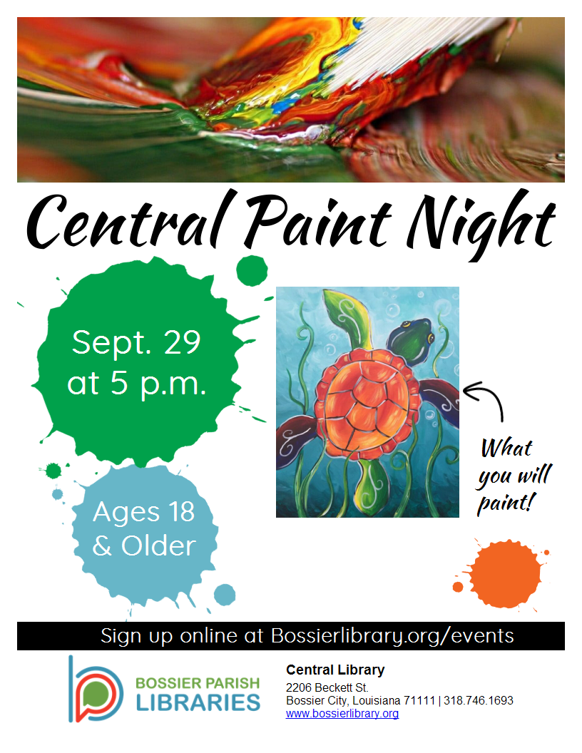 Flyer for turtle painting craft