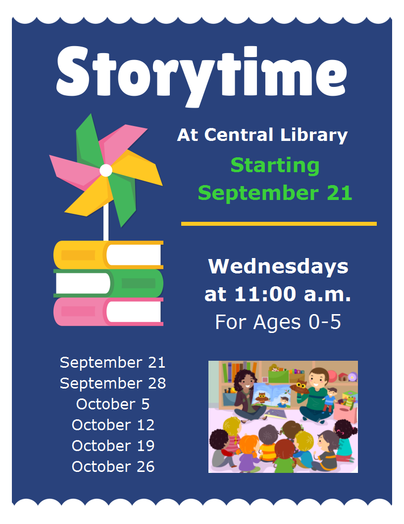 Storytime - Wednesdays at 11 AM for ages 0-5