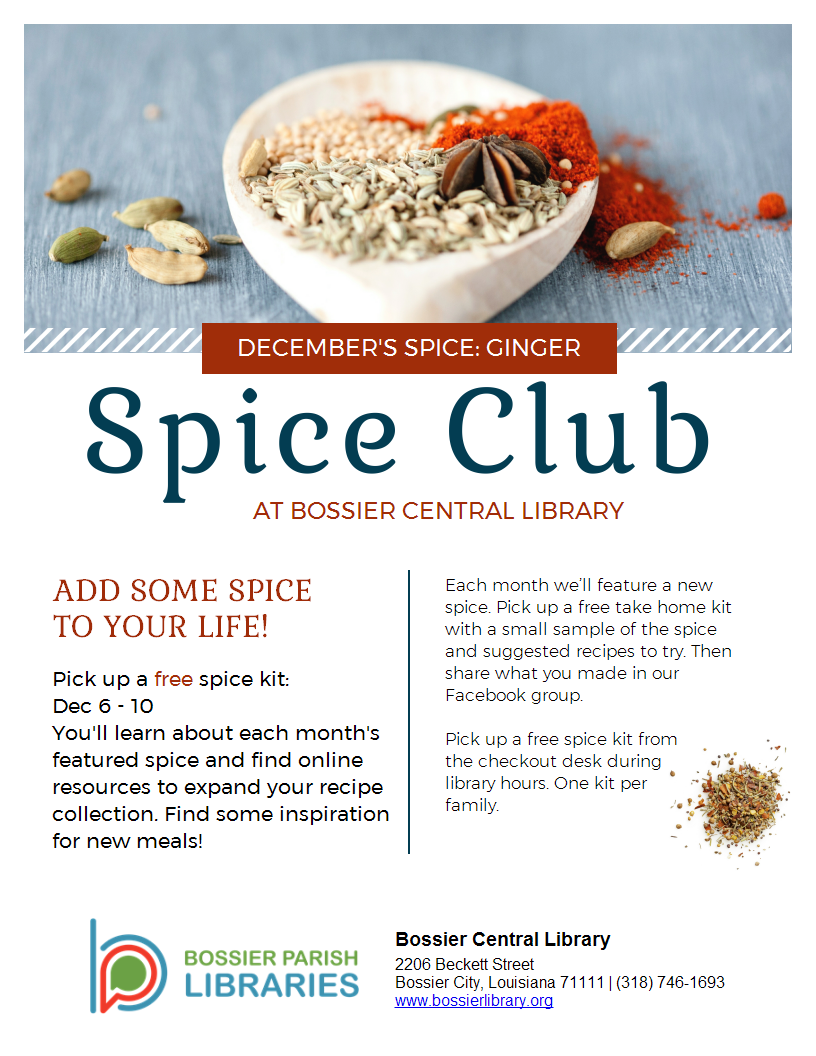Spice Club flyer - ginger