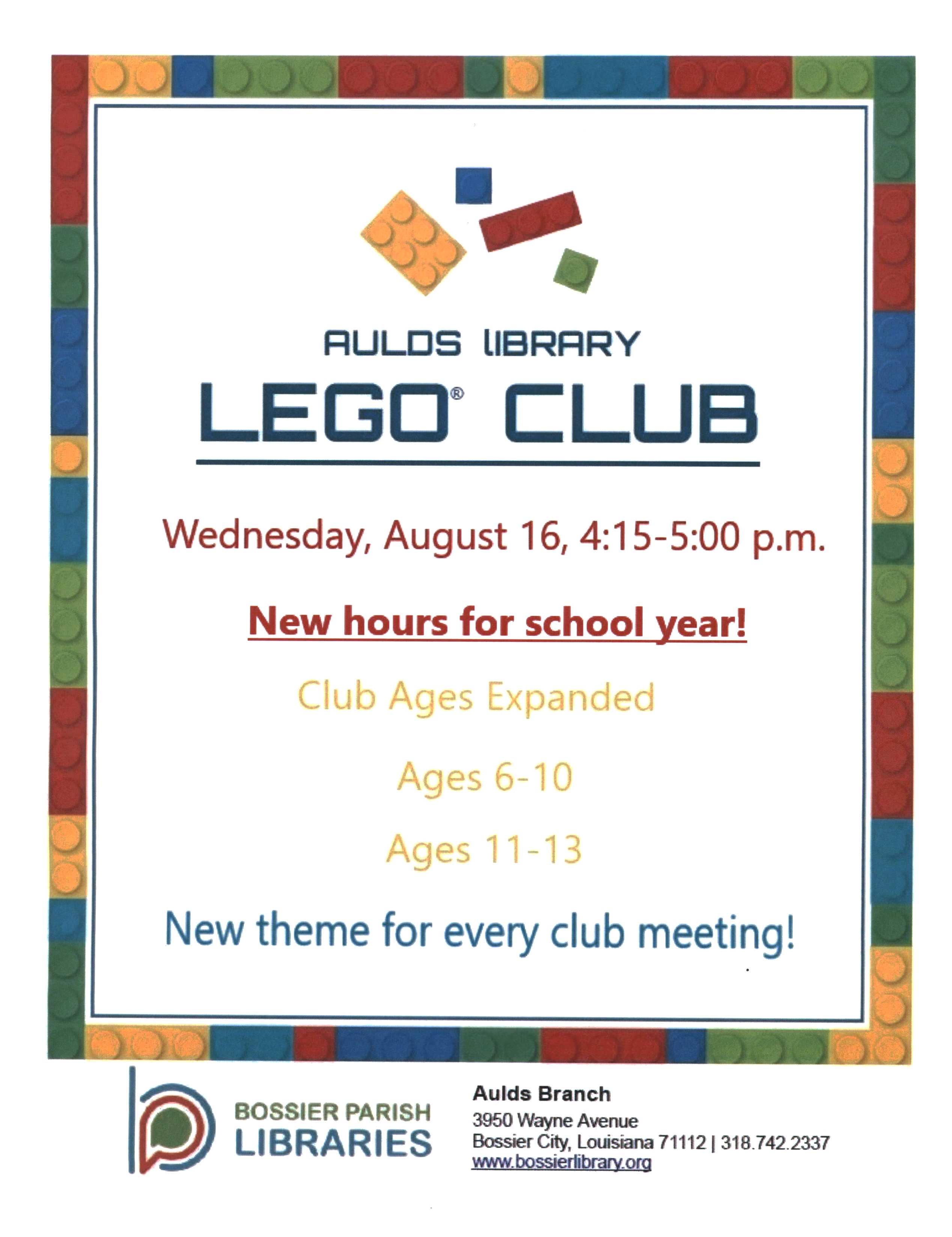 Lego Club 8-16-23