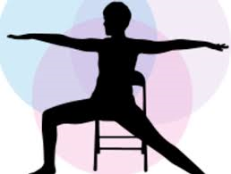 person doing yoga  in a chair
