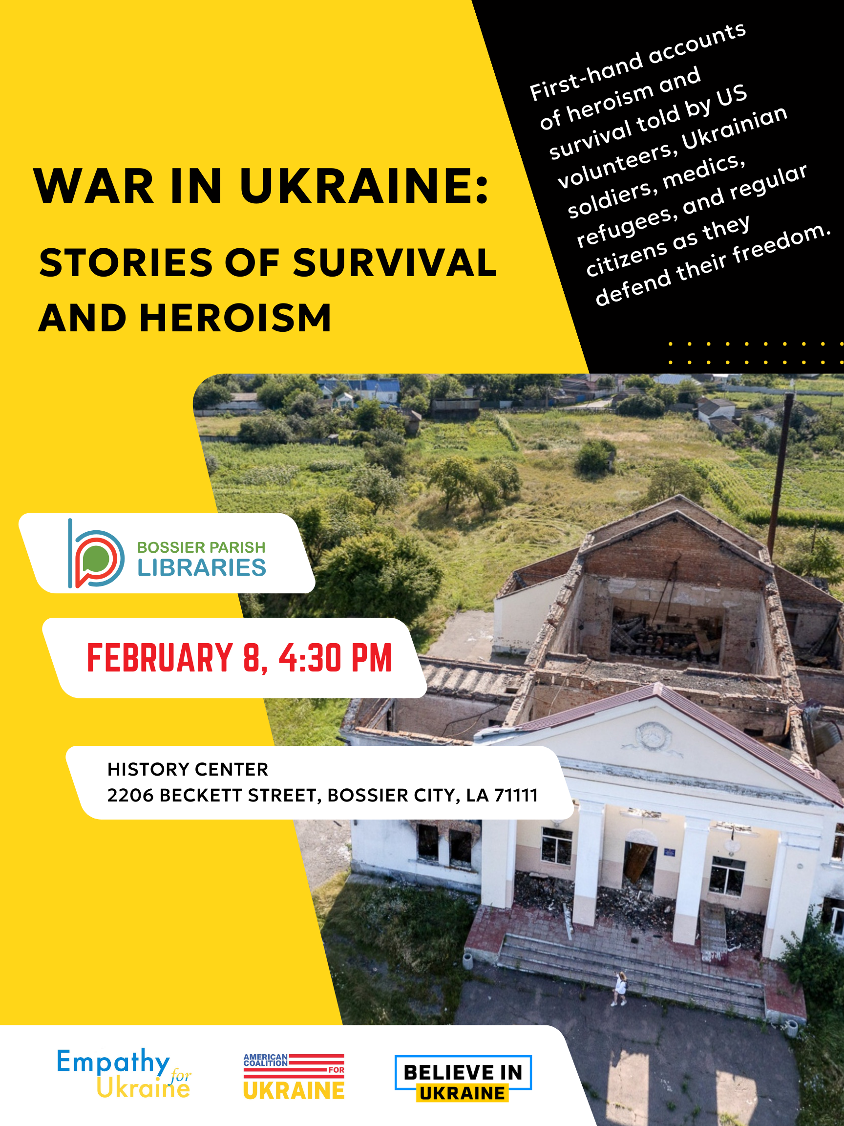 War in Ukraine flyer