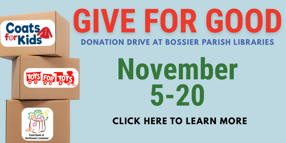Give for Good Donation Drive. November 5-20.