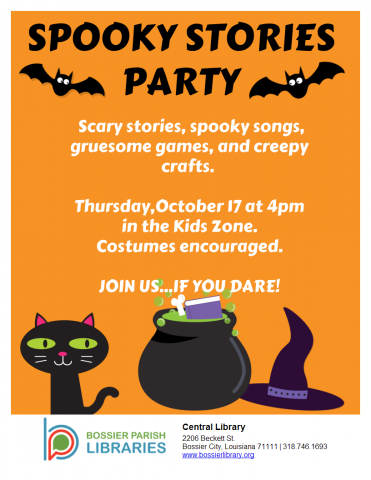 spooky stories flyer