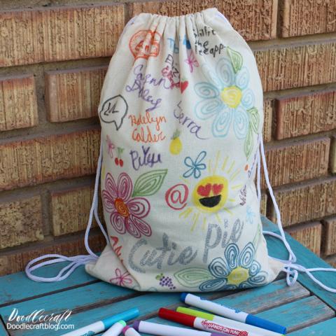 DIY canvas backpack