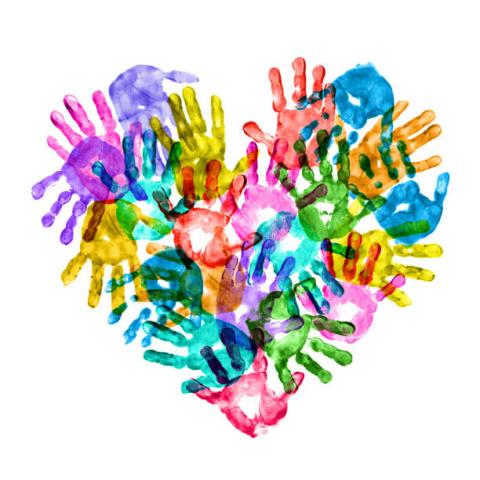 Painting together to create something beautiful.