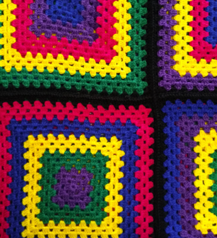 Colorful Crocheted Blanket