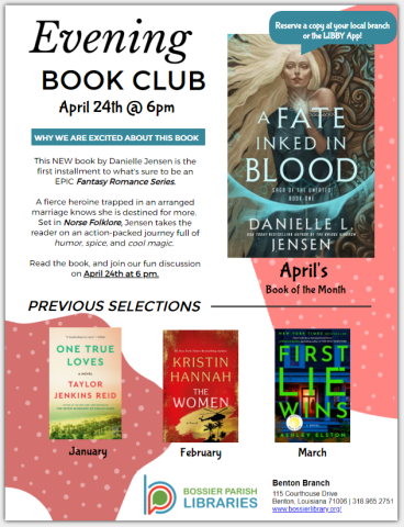 Evening Book Club Flyer