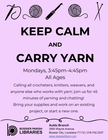 keep calm & carry yarn 2-2025