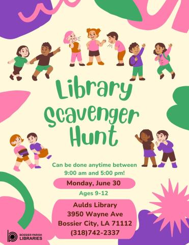 tweens library scavenger hunt 2025
