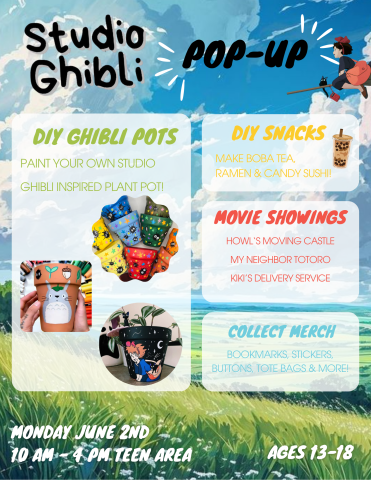 studio ghibli pop up flyer