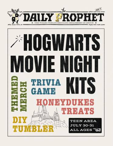 hogwarts movie night kits flyer
