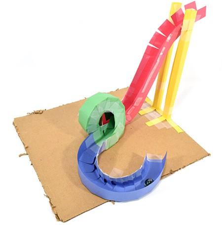roller coaster engineered from paper.