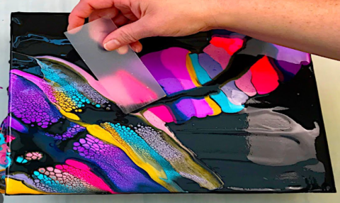 example of swipe pour paint