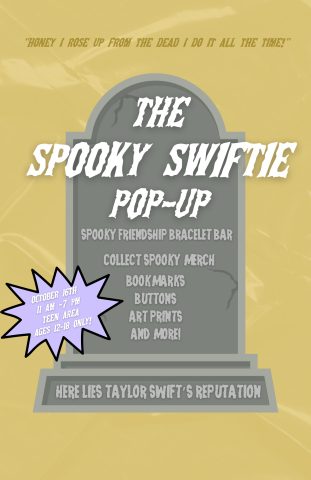 spooky swiftie pop up flyer