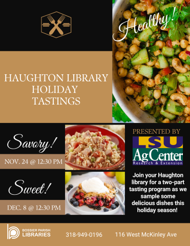 Holiday Tasting with LSU Ag flyer