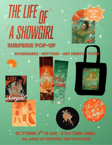 the life of a showgirl pop up flyer