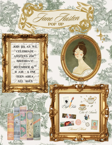jane austen pop up flyer