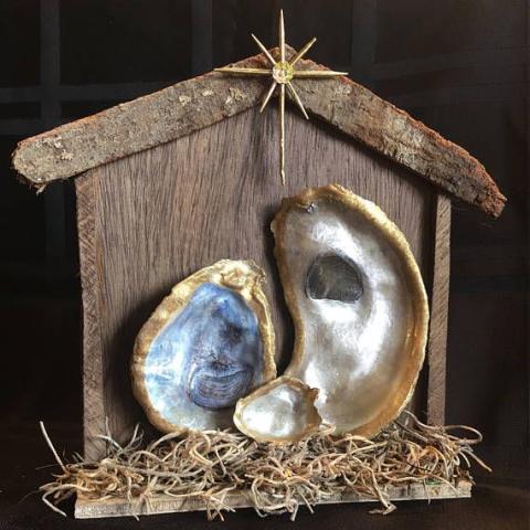 oyster shell nativity