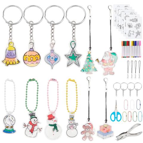 Shrinky-Dink Christmas keychains