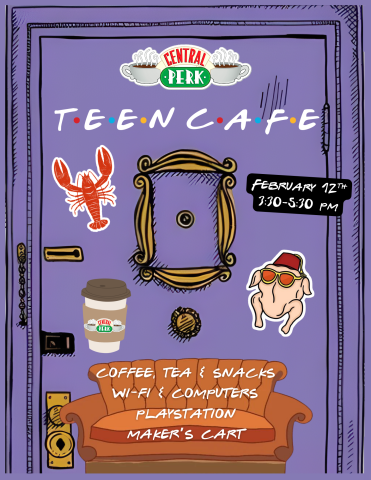 central perk teen cafe flyer