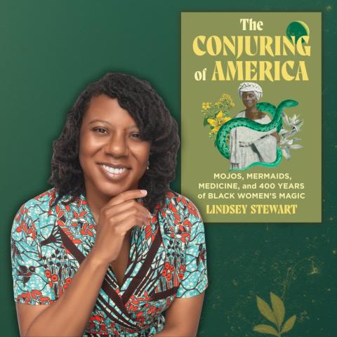 Feminist philosopher Dr. Lindsey Stewart’s book, The Conjuring of America: Mojos, Mermaids, Medicine, and 400 Years of Black Women’s Magic, tells the stories of Negro Mammies of slavery; the Voodoo Queens and Blues Women of Reconstruction; and the Granny Midwives and textile weavers of the Jim Crow era.