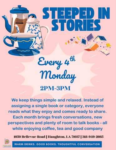 Steeped-n-Stories flyer.