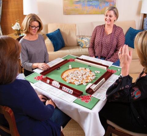 Ladies playing Mahjong