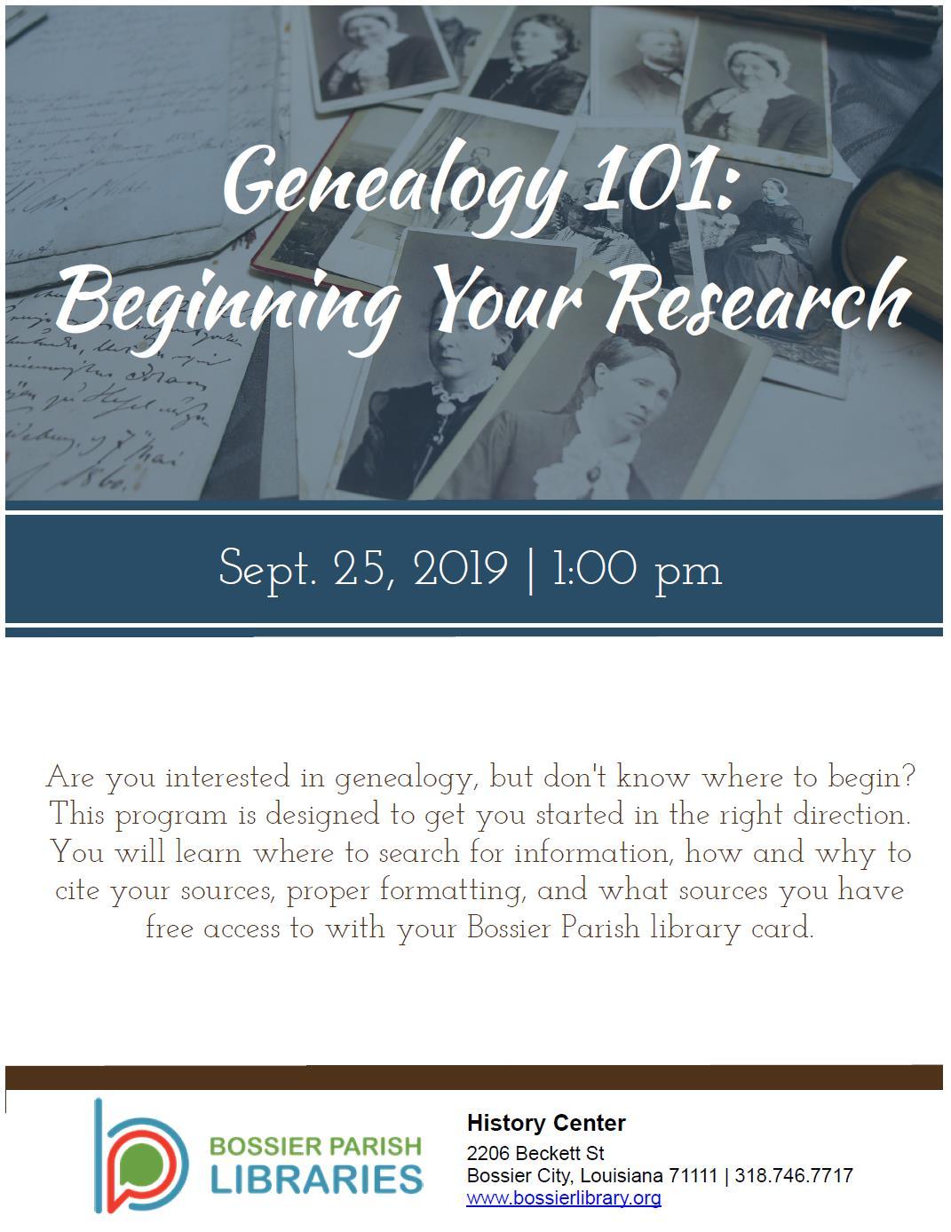 Genealogy 101