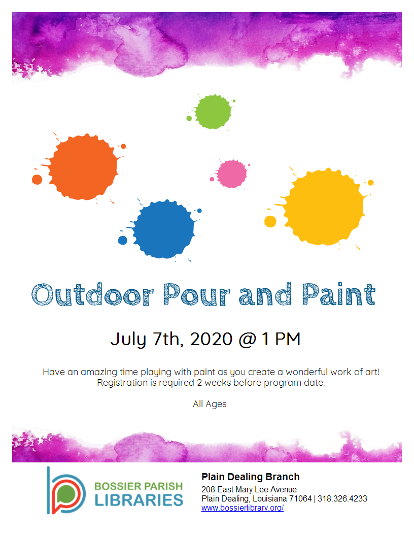 Outdoor Pour and Paint 