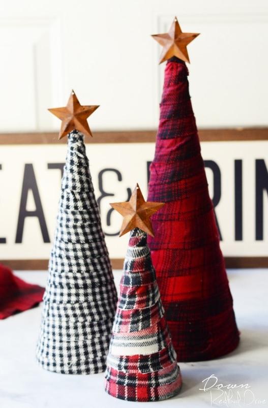 DIY Flannel Trees