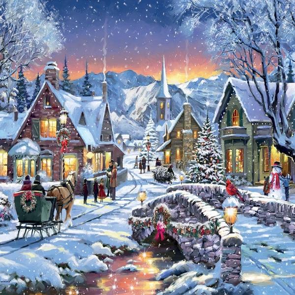 A nostalgic Christmas scene