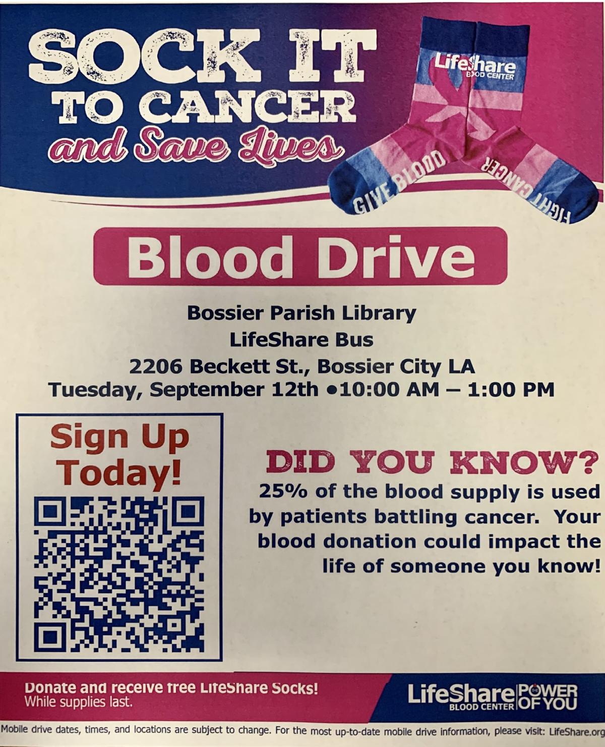 Blood drive poster