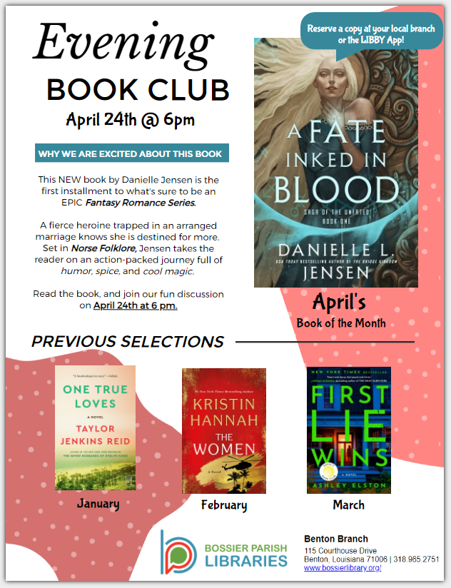 Evening Book Club Flyer