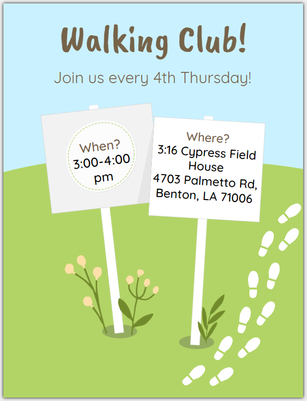 Walking Club Flyer