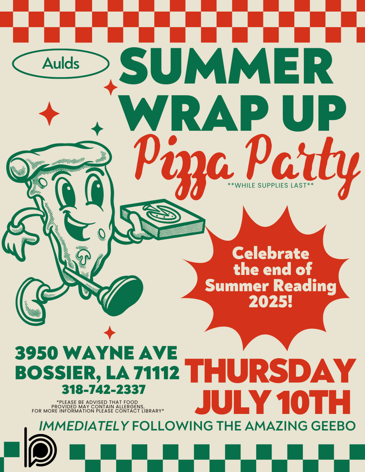 summer wrap-up pizza party 2025