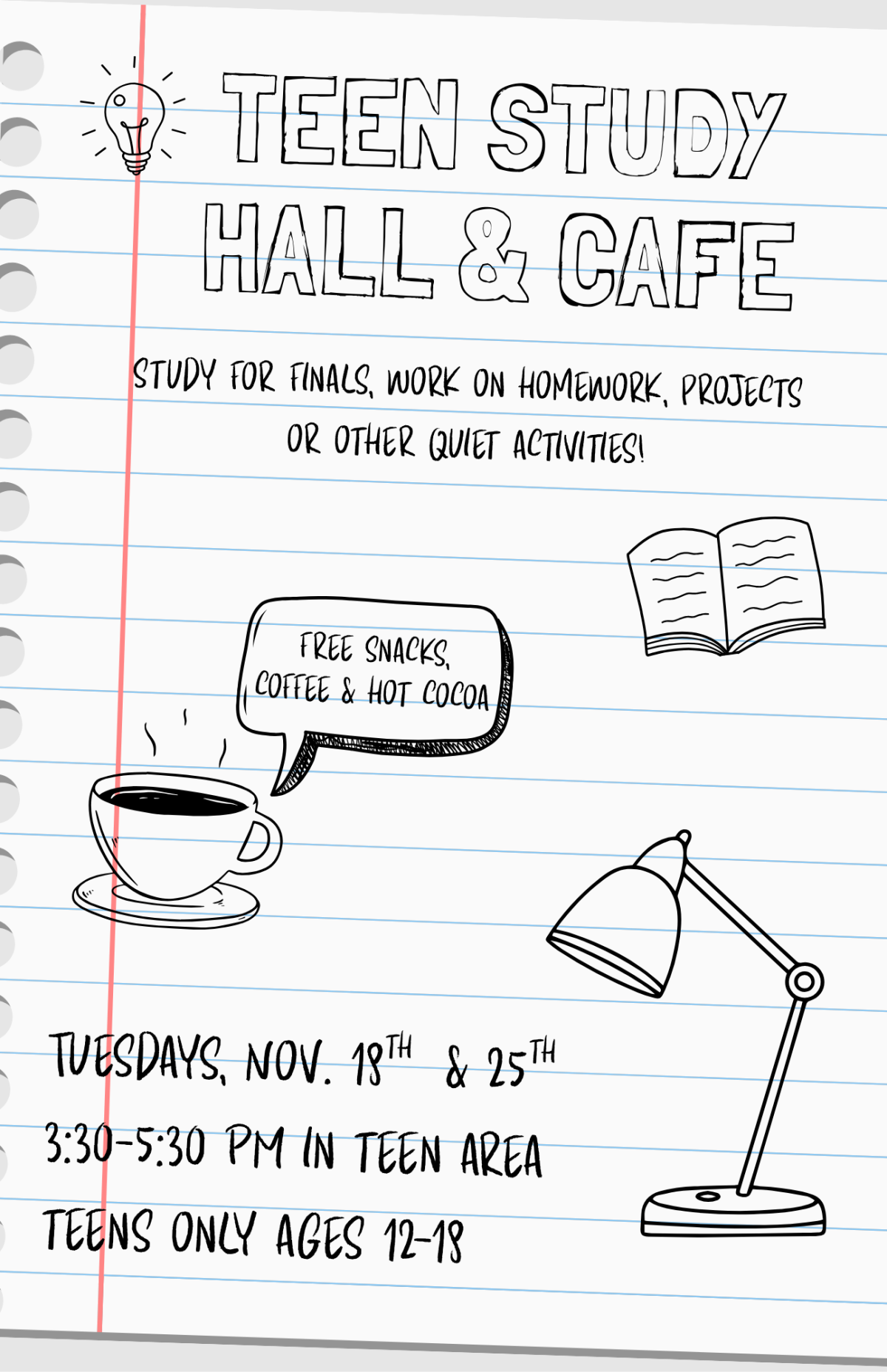 teen study hall poster