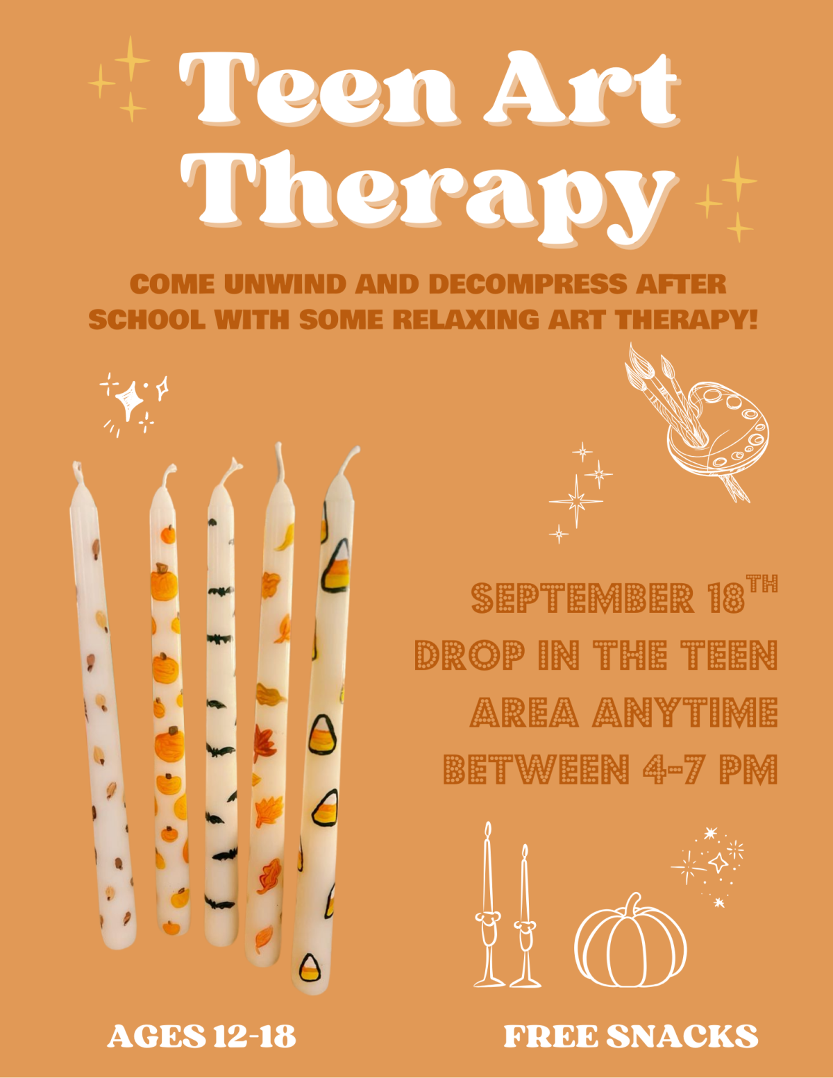 Teen Art Therapy flyer