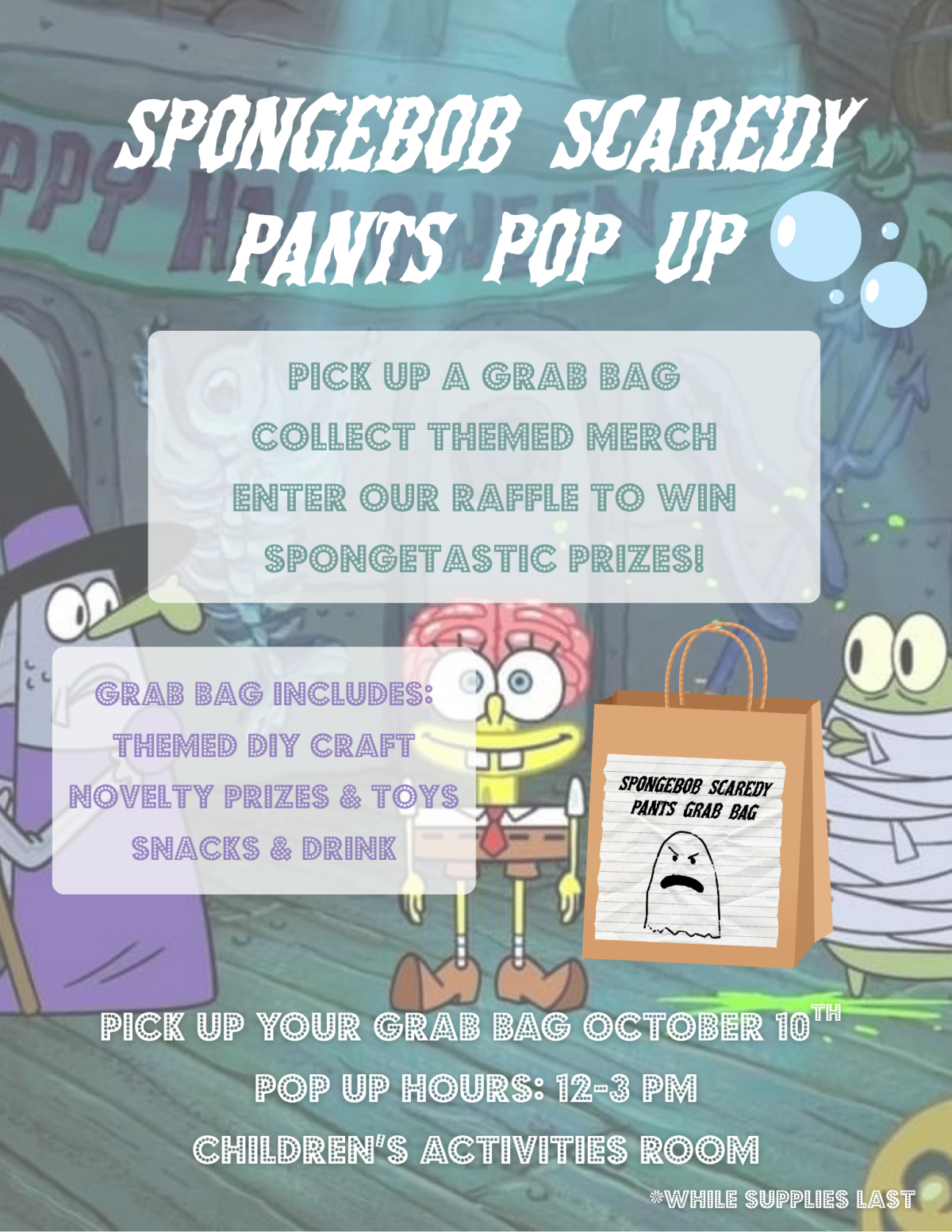 SpongeBob Scaredy Pants Pop Up flyer