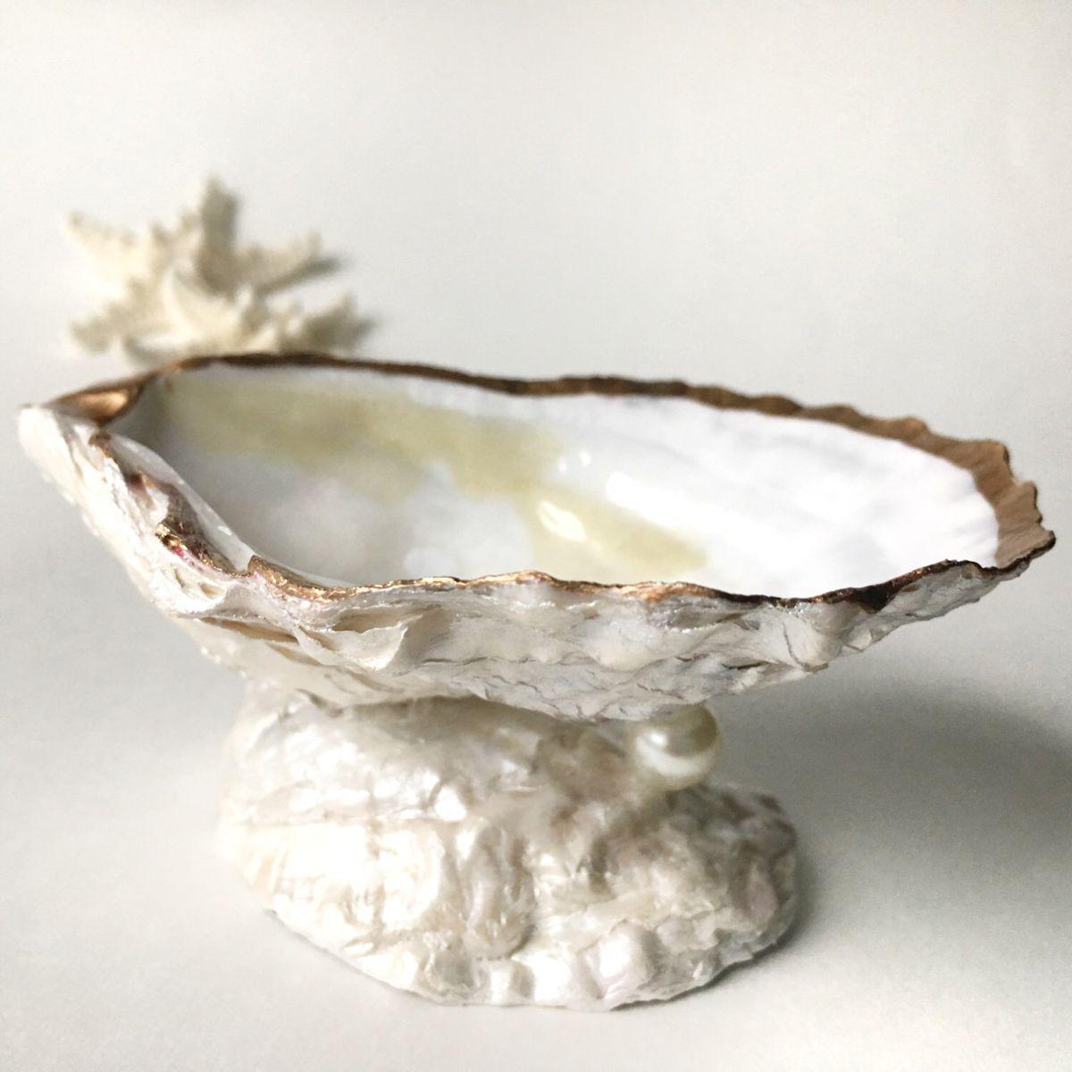 oyster shell trinket dish